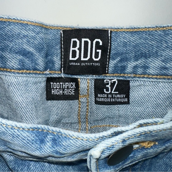 Urban Outfitters BDG Toothpick High Rise Jeans Size 32 - Picture 8 of 8